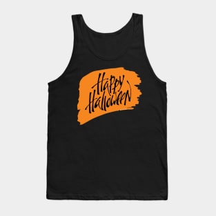 PUMPKIN happy hallowen simple black orange Tank Top